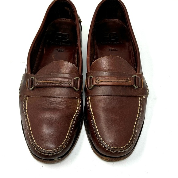 Allen Edmonds Brown Leather Slip On Loafers Mens 10.5